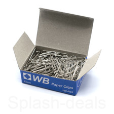 100 x Paper Clips Large 33mm -