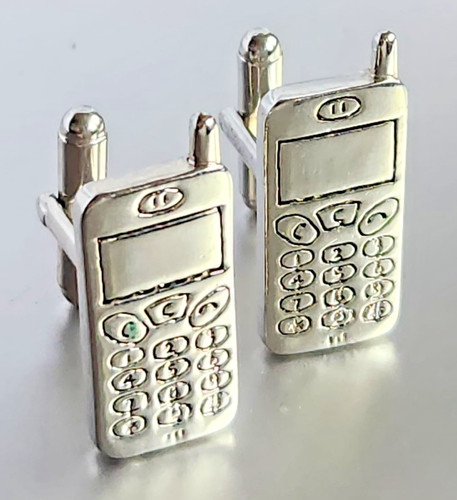 Mobile phone cufflinks mens - mobile,
