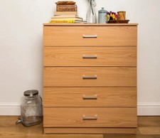 Chest of 5 Drawers Beech