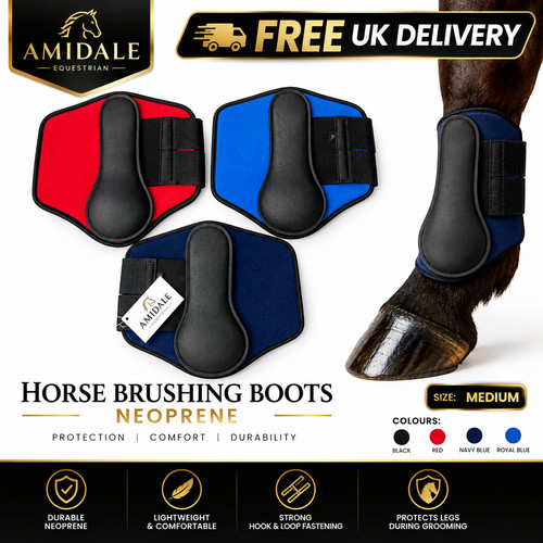 Horse brushing boots with - horse,