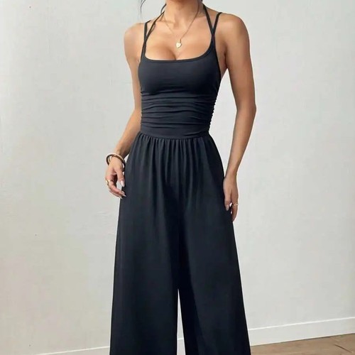 Ladies jumpsuit wide - ladies, leg