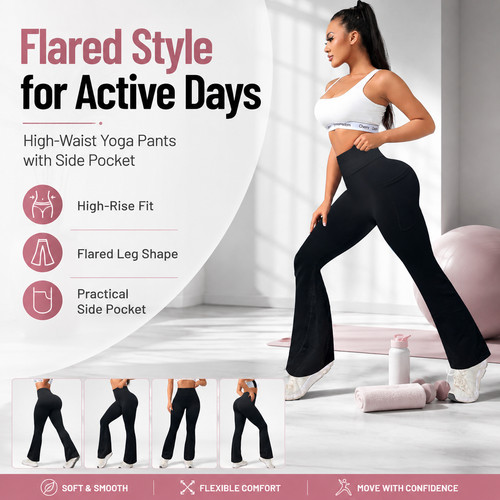 Women high waist flared - high,