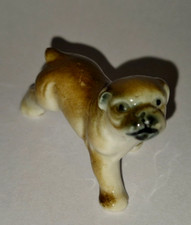 Vintage Dog Figurine ~ Boxer Puppy Ceramic Ornament ~ Unknown Maker