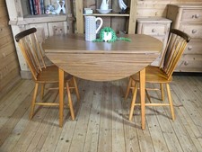 Danish design billund original mid century Formica drop leaf table and 2 chairs