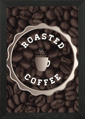 Coffee beans and sign framed - and,