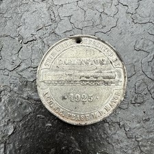 Train Medal/medallion. Celebration Of the railway Centenary Darlington 1925. 