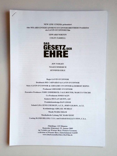 Das gesetz der ehre - ehre,