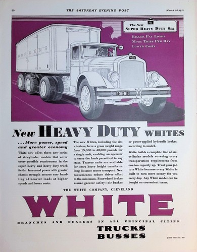 Original 1931 white - white, ad