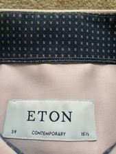 Eton Contemporary Shirt Pink Size 15.5 Long Sleeve