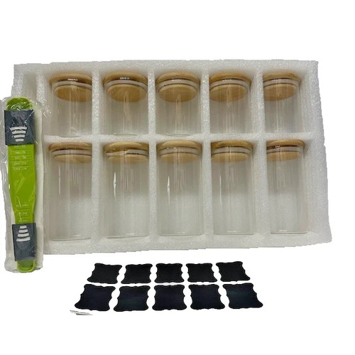Glass spice jars set - spice,