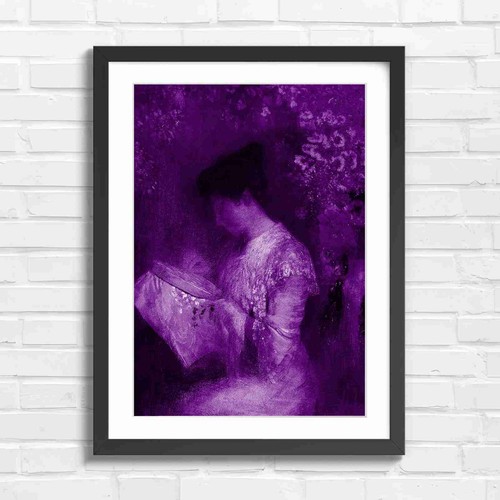 Elegant woman embroidering - woman,