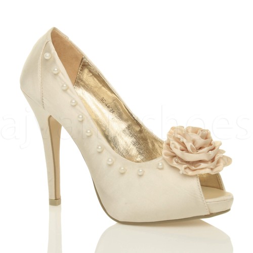 Womens ladies high heel pearl - womens,