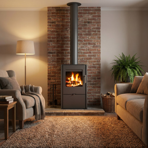 Opal 7kw steel wood burning - w,