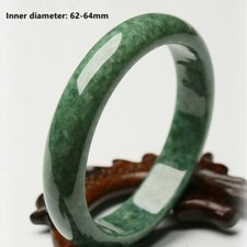 Glossy Hand Carved Bracelet Beautiful Bangle Chinese Green Jade 54mm-64mm 1PC