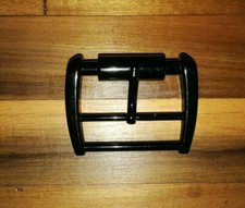 1 Large Shiny Black Painted Metal Belt Buckle Jacket Replacement Burberry Coat 