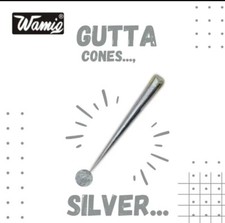 WamiQ Silk Fabric Painting Water Based Gutta Cone 40ml Gold, Silver Or Black