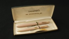 Sheaffer Snorkel Valiant, salmon pink Pen & Pencil set on original case