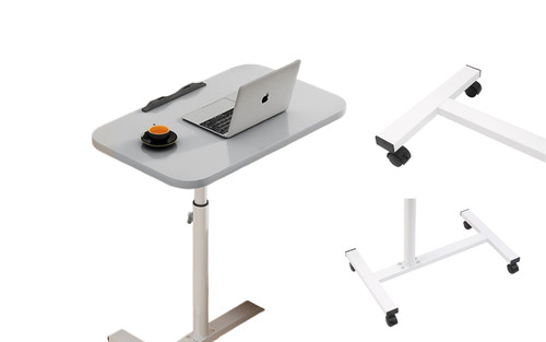 Adjustable overbed table with - adjustable,