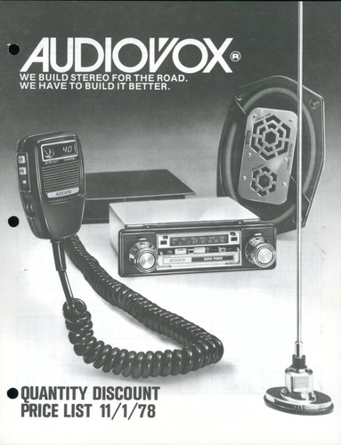 1978 audiovox radio car - audiovox,
