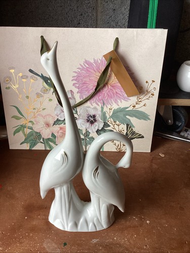 Vintage white gold birds - &,