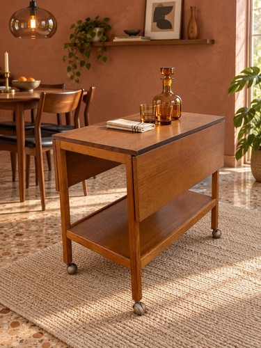 Vintage mid century teak drop - vintage,