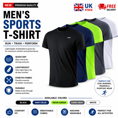 Mens quick dry - gym, shirt
