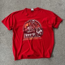 Mens Vintage Graphic Tee Orange County Choppers Motorcycle Biker Red XL