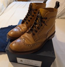 Loake 1880 Burford Boots Size 10.5 UK Tan Leather