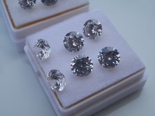 6mm clear cubic zirconia loose gemstones,Round cut, 4 stones £1.50p