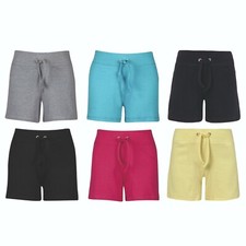 Womens Ladies Shorts Cotton Jersey Elastic Waist Jogging Gym Yoga Pants Girls 