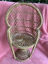 Vintage Wicker Peacock Chair