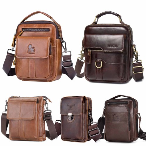 Retro men genuine leather - men,