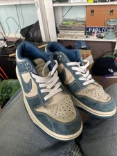 Vintage Nike Dunks UK12 Blue and White