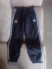 West ham united black adidas training tracksuit bottoms UK Size Large 2013