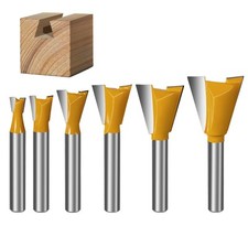 6Pcs Dovetail Router Bit Set