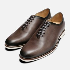 Grey Wholecut Oxford Lace Up