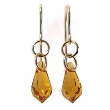9ct Gold Amber Crystal