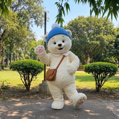 White bear mascot costume - mascot,