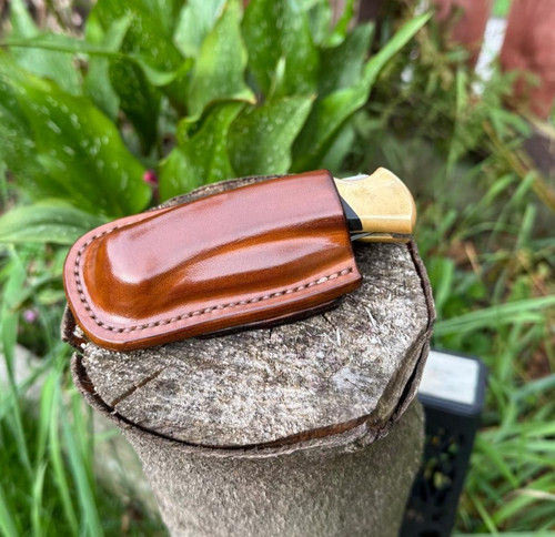 Leather handmade brown - handmade,