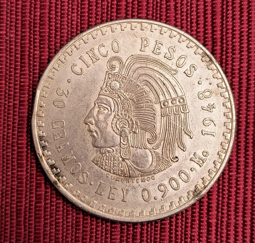 1948 mexican aztec - peso, 90%