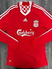 Original Adidas Liverpool 2008/2009 Long Sleeve Home Shirt Mens Medium