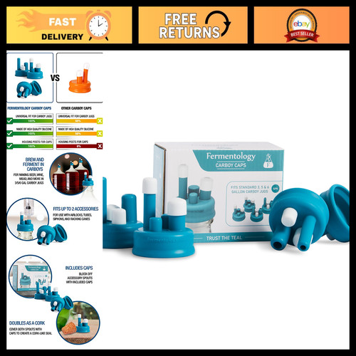 Silicone carboy caps pack - carboy,