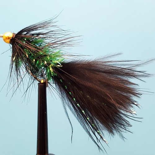 Gold head black green - black,