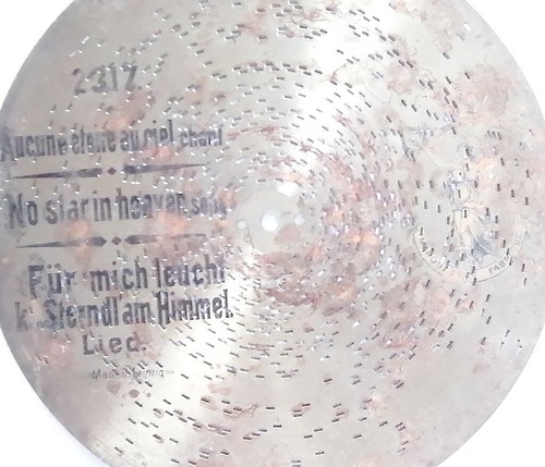 Antique disc music box - disc,