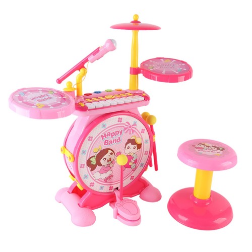 Kids drum kit set - kit, mic
