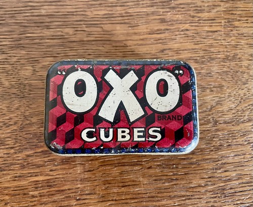Oxo vintage cube tin small - vintage,