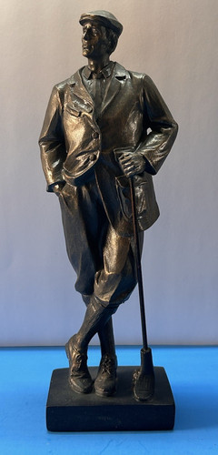 Faux bronze golfer statue - faux,