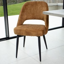 YELLOW VELVET DINING CHAIR STAIN RESISTANT DINING CHAIR RESTAURANT CHAIR MODERN