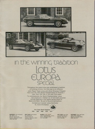 1972 lotus europa special - 1972,