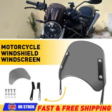Universal Motorcycle Front Headlight Windshield Screen Deflector Windscreen UK